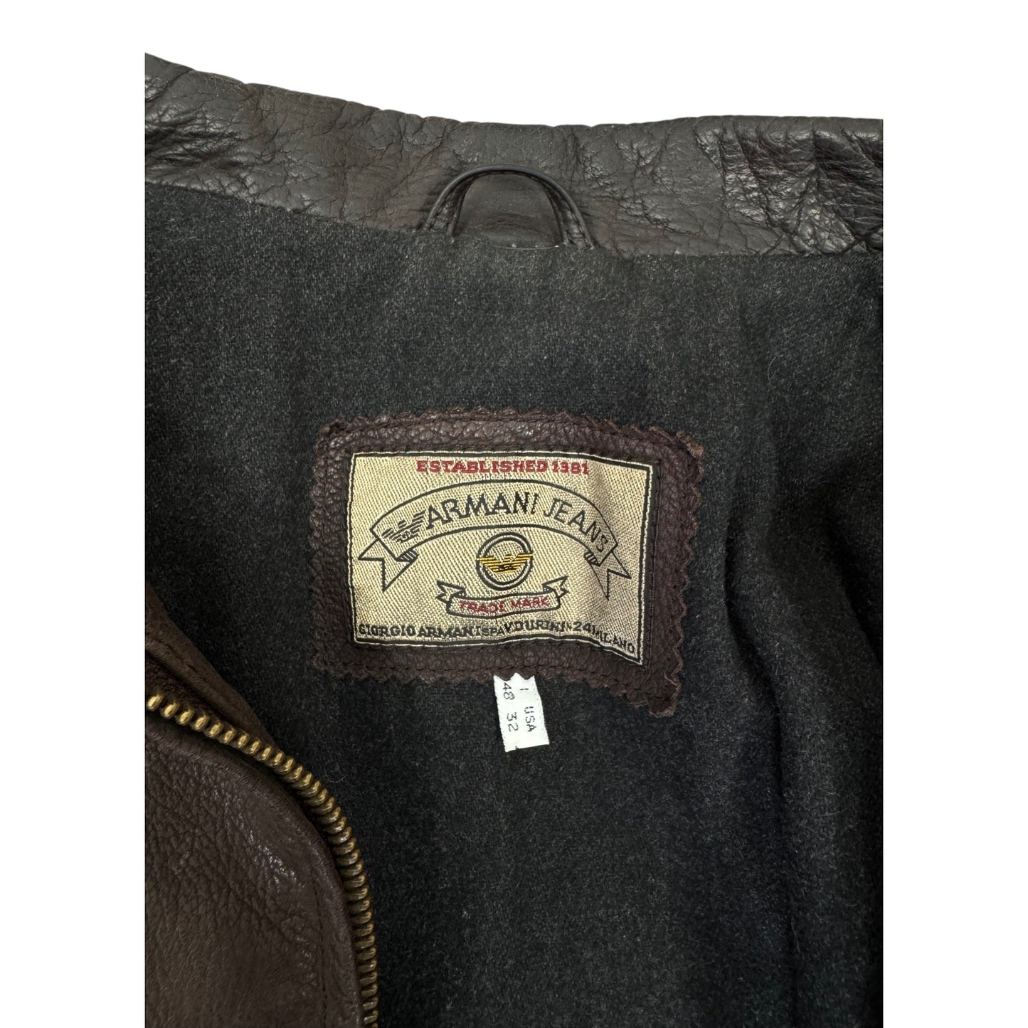 Armani Leather Jacket (M)