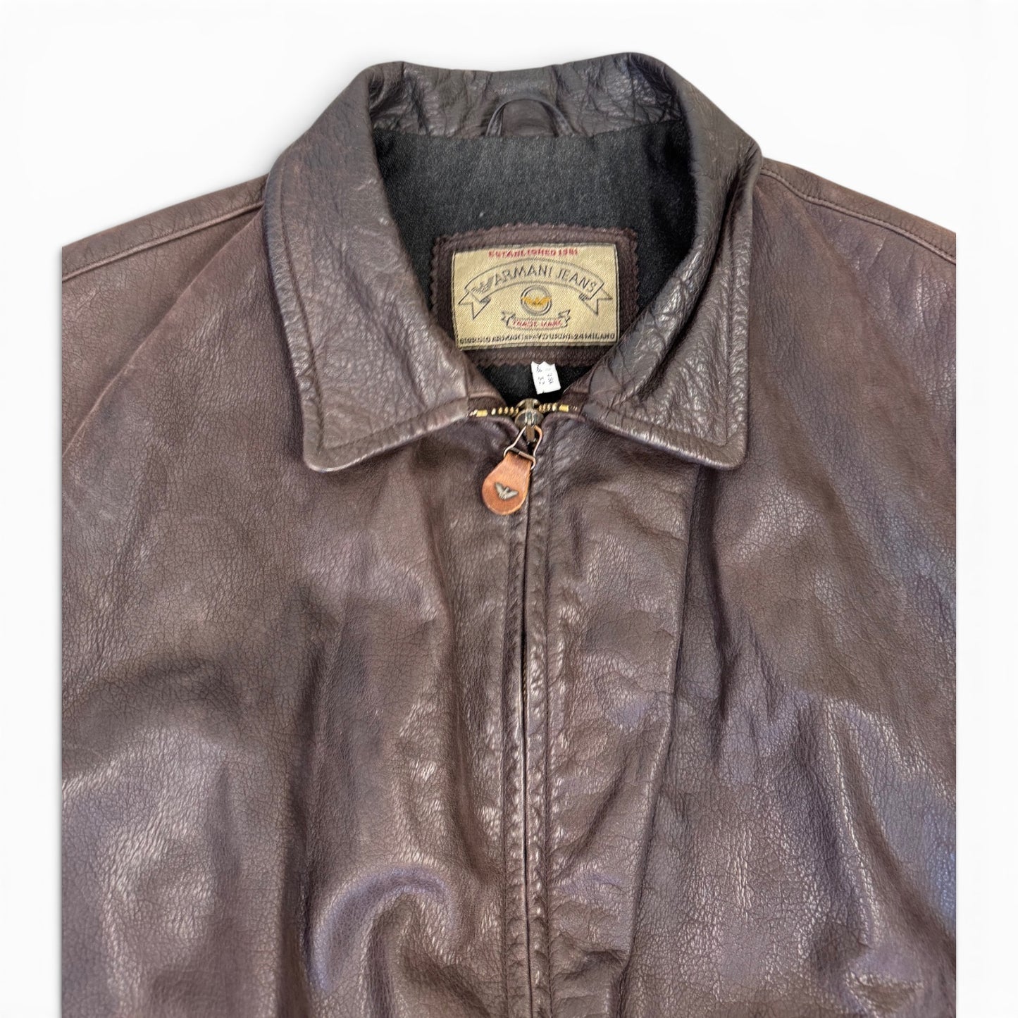 Armani Leather Jacket (M)